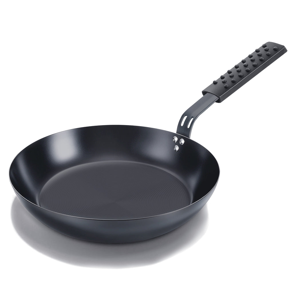 12" Carbon Steel Frying Pan, Nonstick with Detachable Silicone Handle